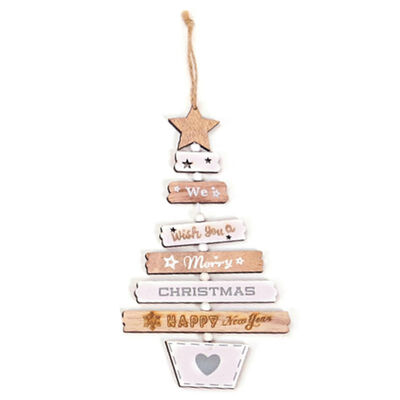

Christmas wooden pendant hanging door decorated Christmas tree family party decorations