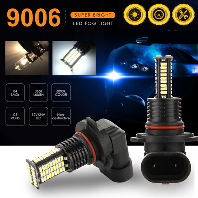 

Waterproof IP68 2pcs HB4 Car Fog Lights Bulb Lamp 3030SMD 3200LM 6000K 12V-24V