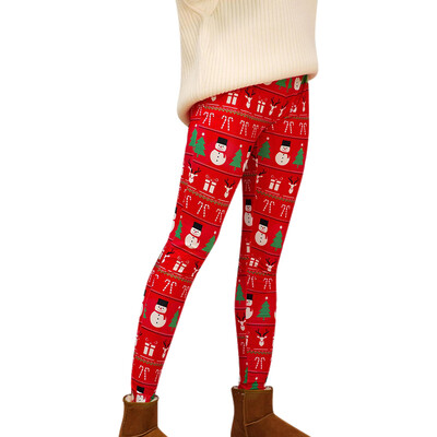 

B Winter Christmas Pants Women Tricolor Slim Fit Christmas Print Tights Trousers Keep Warm Streetwear Pencil Pants For Women