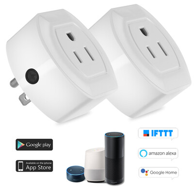 

Mini Wifi Smart Plug with OnOff Switch Support Phone App Control Anywhere&Anytime Timing Function Voice Control for Amazon A