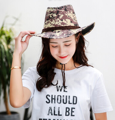 

Hat mens adult spring&summer outdoor large brim camouflage visor cotton Joker fishing hiking hat