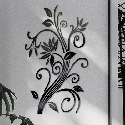 

〖Follure〗3D Diy Leaves Flower Fashion Acrylic Wall Sticker Modern Stickers Decoration