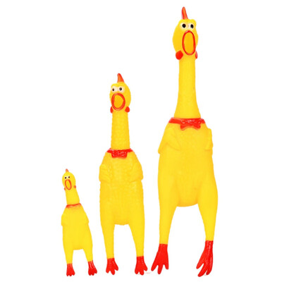 

Baby Toys Screaming Rubber Rooster Chicken Funny Crows Attract Squeak Toys Best Gift For Kid Adult