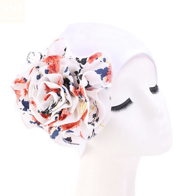 

1Pc Women Flower Elastic Turban Cancer Chemo Cap Beanie Scarf Muslim Caps Head Wrap Cap