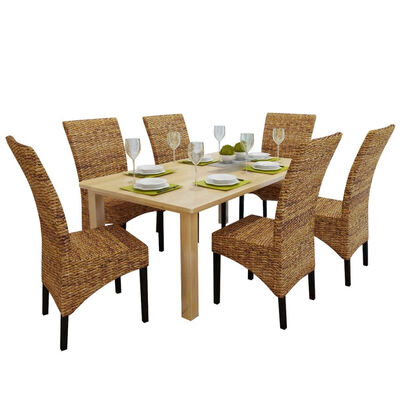 

Dining Chairs 6 pcs Abaca Brown