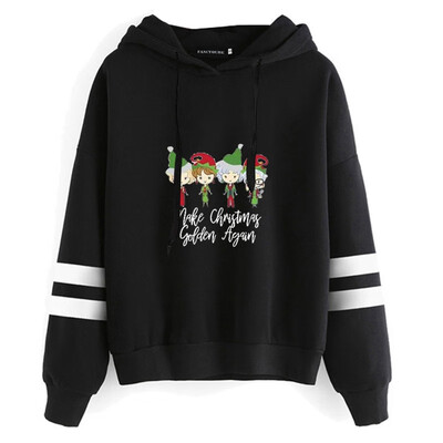 

Fashion Christmas Hoodies Unisex Funny Make Christmas Golden Again Letter Print Hooded Sweatshirt Tops