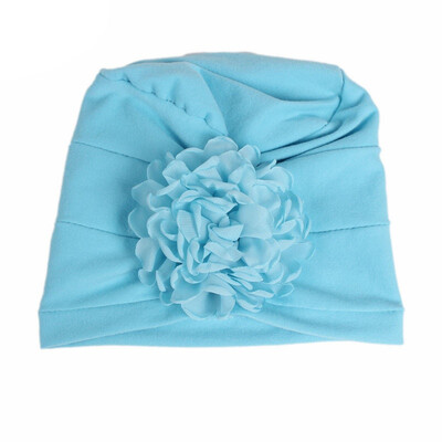 

Newborn Baby Elastic Hats Girls Solid Flower Design Boys Soft Caps Infant Turban Hats Caps 0-3Y