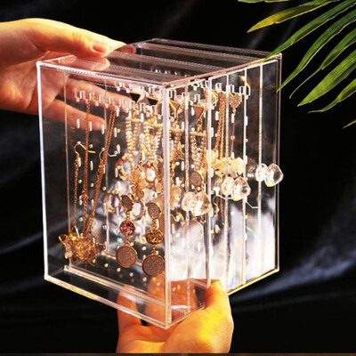 

Gobestart 3-Layers Transparent Jewelry Display Shelf howing Shelf Earrings Display Stand