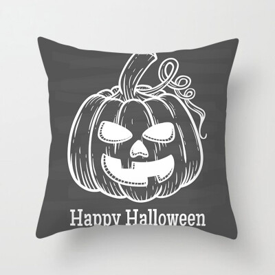 

18&39&39 New Halloween Pillowcase Ghost Witch Pumpkin Cushion Cover Skull Throw Pillow Case Decor