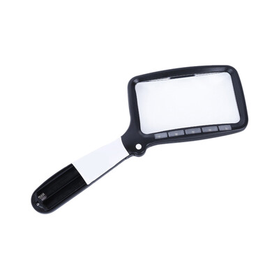 

Rectangle Folding Magnifier Portable 2X Magnifying Acrylic LED Light Handheld Loupe Magnifying Lens