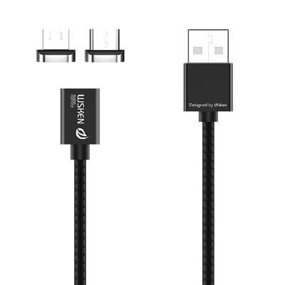 

WSKEN X1 2 in 1 Metal Magnetic Cable Micro USBType C Charger Cable Date Line Converter