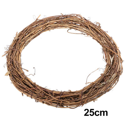 

Christmas Natural Dried Rattan Ring Wreath Garland Home Door Wall DIY Xmas Decor