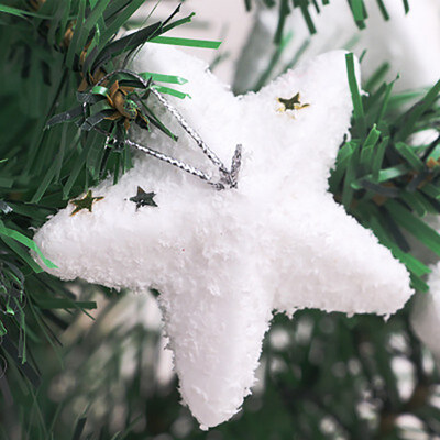 

6pcs Christmas Decorations Foam Stars Shape Pendant Tree Supplies Ornaments 6cm Snowflakes Christmas Tree Accessories