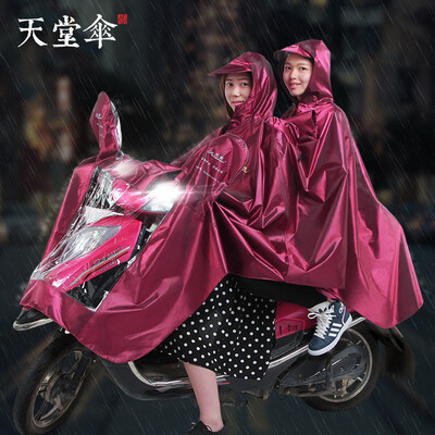 

Heaven double poncho battery car raincoat electric car motorcycle Oxford material car rain gear J23117