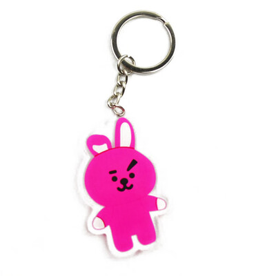 

CAR-TOBBY Kpop BTS Cartoon Acrylic Double-sided Printing Keychain Bag Pendant Keyring