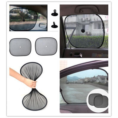 

2Pcs Car Rear Window Side Sun Shade Cover Block Static Cling Visor Shield Screen