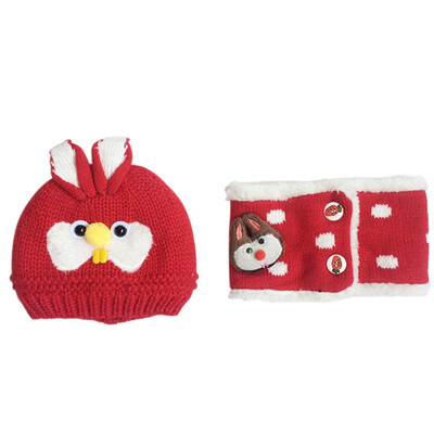

Hat Scarf Sets Baby Winter Cap Rabbit Knit Beanie Bonnet Warm Hats for Children Neck Warmer Photography Props New