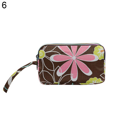 

Women Floral Print Cloth Wristlet Bag Coin Purse Zipper Wallet Cell Phone Pouch