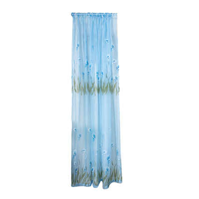 

Toponeto Leaves Curtain Tulle Window Treatment Voile Drape Valance 1 Panel Fabric