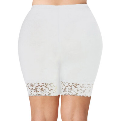 

Women Fashion Underwea Large Size High Waist Lace Stitching Bag Hip Bottom Shorts Safety Pants