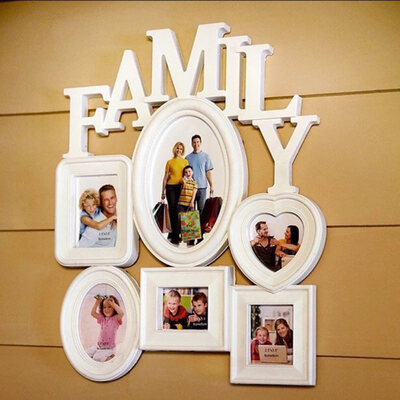 

Plastic Family Photo Frame Wall Hanging Picture Holder Display Home Room Decor