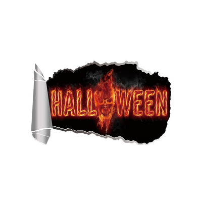 

Creative Halloween Fantasy Decor 3D Breaking Wall Sticker Decals Decorative Scary Wallpapers Party Supplies Home Decoration