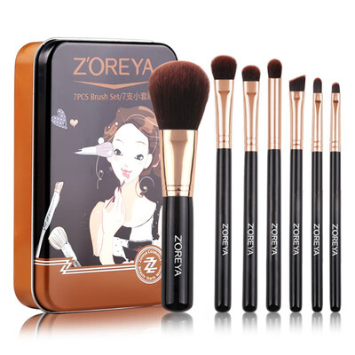 

2 Color 7pcs Makeup Brushes Highlighter Foundation Lip Eye Micro Brush Applicator For Shadows Professional Brush Makeup Set