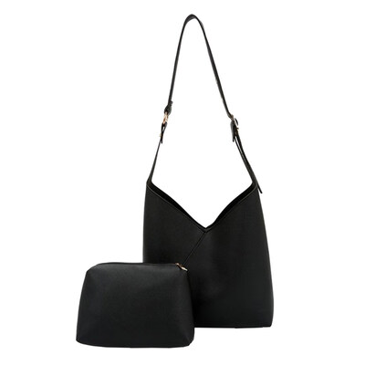 

2PcsSet Vintage Women V Shaped Faux Leather Clutch Pouch Crossbody Shoulder Bag
