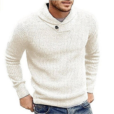 

Mens Winter Warm Knitted Long Sleeve Jumper Slim Pullover Outwear Sweatshirts