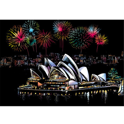 

〖Follure〗161x113in Magic Scratch Art Painting Paper With Drawing Stick Kids Toy