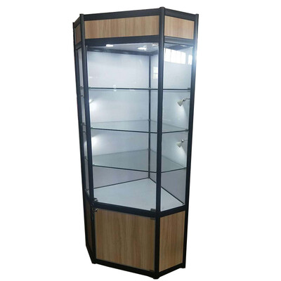 

PINXIANG pentagonal cabinet boutique display cabinet shelf 15725