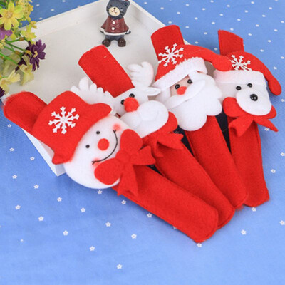 

Christmas Slap Circle Bracelet Christmas Wristband Santa Claus Children Party Toy Random Type