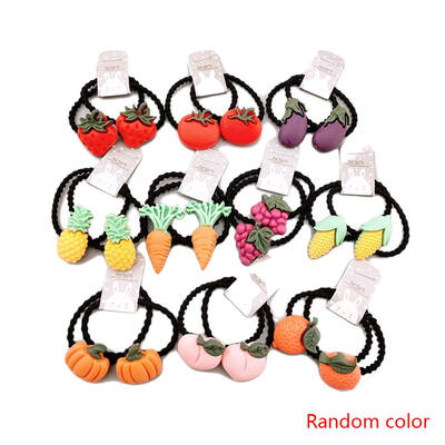 

10pcs Cartoon Toddlers Elastic Hair Ties Girls Hair Ropes Kids Ponytail Holder Random Color