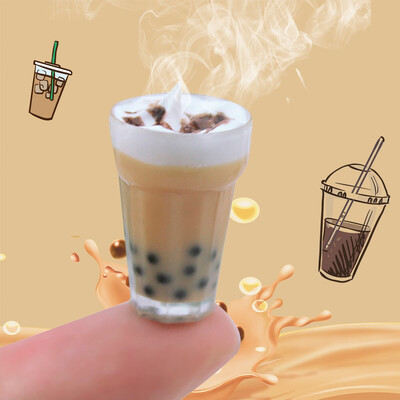

YIWULA112 16 Dollhouse Miniature Scene Model Milk Tea Pretend Play Toy