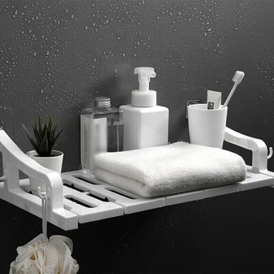 

Toponeto Bathroom Shelf 3-Tier Multifunctional Adjustable Layer Rack Wall Mounted