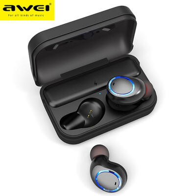 

Awei T3 TWS Binaural Bluetooth Earphones Wireless In-ear Stereo Earbuds with Mic&Charging Dock