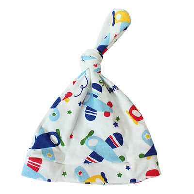 

1pcs Baby Hats cotton Knotted Cartoon Printed Hats&Caps For 0-24 Months Newborn Baby Accessories