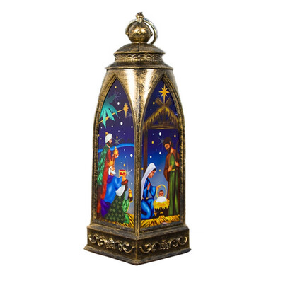 

Christmas Decorations for LED Lantern Holiday Decorative Table Ornament Battery Lamp For Indoor Festive Home Bar Store Decor