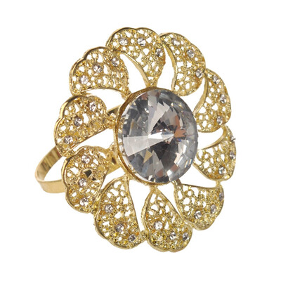 

Gobestart 1PC Napkin Ring Serviette Buckle Holder Wedding Antique Party Table Decor