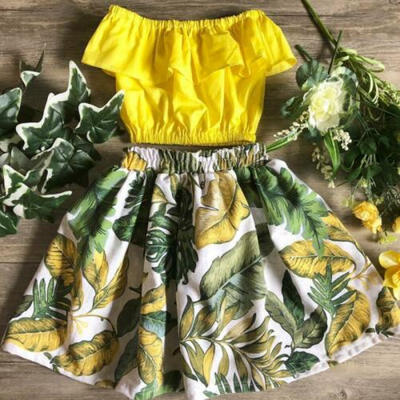 

Fashion Baby Girl Summer Tops T-ShirtTutu Skirt Princess Party Floral Dress US