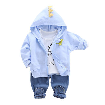 

Autumn Baby Boy Clothes Long Sleeve Cartoon Dinosaur Print T-shirtHoodie SweatshirtPants Trousers Casual Outfits 3pcs