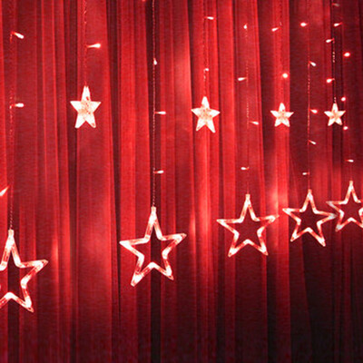 

Tailored LED Stars Christmas Hanging Curtain Lights String Net Xmas Home Party Home Decor
