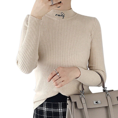 

Cosy Women clothes Long Sleeve Slim Knitted Turtleneck womens Sweater Jumper Fashion Solid Autumn Winter Pullover Tops