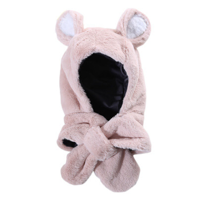 

Baby Caps Kids Hat for Girls Boys Winter Knit Scarves Cute Plus Velvet Warm Cartoon Hat with Scarf Sets