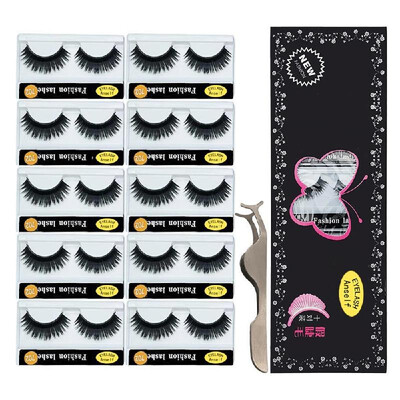 

Anself 10 Pairs Fake Eyelashes with False Lashes Applicator Long Thick Curly Lashes Makeup Lashes Strip for Eye Makeup