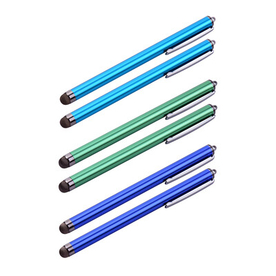 

135cm 53in Universal Capacitive Stylus Pens for TouchScreens Cellphone Tablet with Fiber Tips Bundle of 6pcs 6Silver