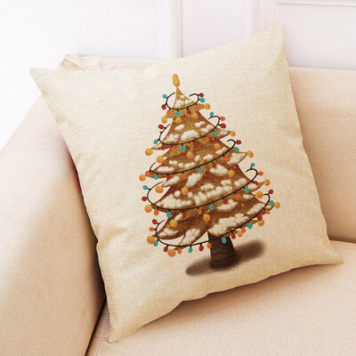 

Gobestart Christmas Pillow Case Gold Christmas Tree Sofa Throw Cushion Cover Home Decor