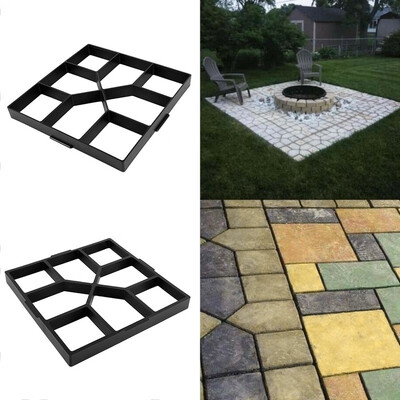

40X40CM DIY Paving Mold Square Driveway Garden Plastic Path Maker Concrete Stepping Stone Mould