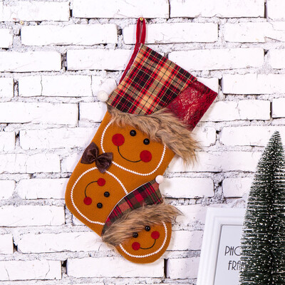 

Tailored Merry Christmas Plush Tree Hanging Gift Candy Large Socks Decoration