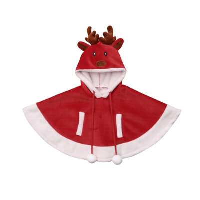 

Infant Baby Girls Boys Autumn Warm Christmas Coat Cloak Jacket Cute Kids Cartoon Hoodie Outerwear Kids Warm Cloak